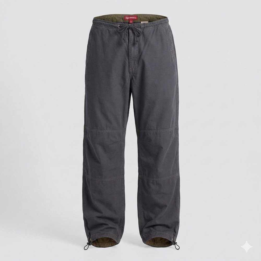 Unionbay Cargo Pants Mens XL Gray Bungee‎ Waist Ankle Utility Vintage Y2K Grunge